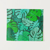 Grunge Monstera Blätter Nr. 2 Klein Wandteppich (Vorderseite (Horizontal))