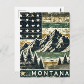 Grunge Montana Postkarte (Vorne/Hinten)