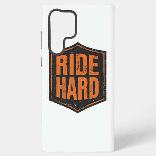 Grunge Motorcycle "Ride Hard" Shield Samsung Galaxy Hülle (Rückseite)