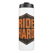 Grunge Motorcycle "Ride Hard" Shield Thermosbecher (Vorderseite)