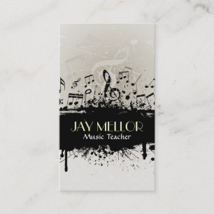 Grunge Music Business Card Visitenkarte