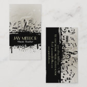 Grunge Music Business Card Visitenkarte (Vorne/Hinten)