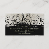 Grunge Music Business Card Visitenkarte (Rückseite)