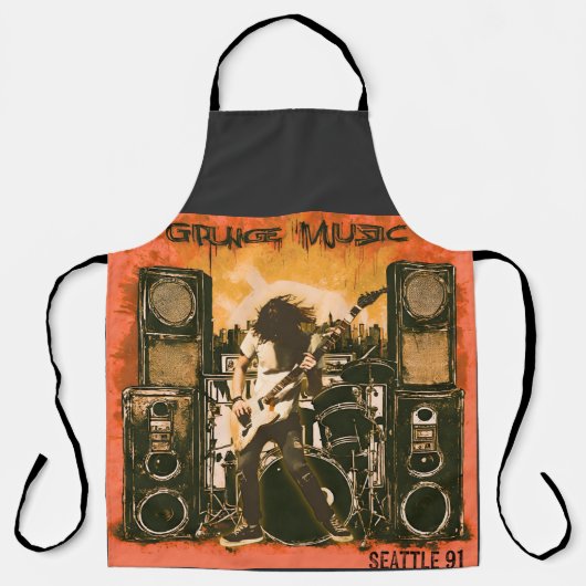 Grunge Music Seattle 1991 Schürze (Vorderseite)