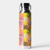 Grunge Musical Notes | Music Threading Art Trinkflasche (Vorne)