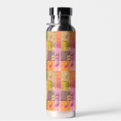 Grunge Musical Notes | Music Threading Art Trinkflasche (Rechts)