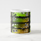 Grunge-Musik-Banner Jumbo-Tasse (Vorderseite)