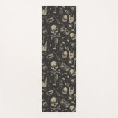 Grunge-Musik-Schädelkreuz Yogamatte (Vorderseite)