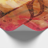 Grunge-Musiknote mit Geige Geschenkpapier (Ecke)