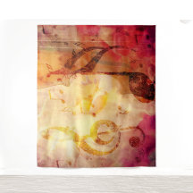 Grunge-Musiknote mit Geige