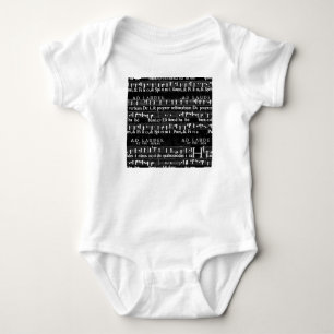 Grunge-Musiknoten Baby Strampler