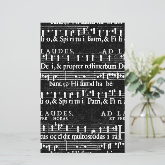 Grunge-Musiknoten Briefpapier (Stehend Vorderseite)