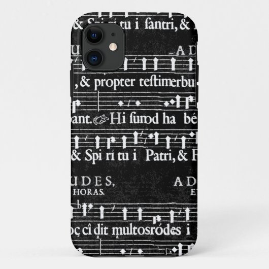 Grunge-Musiknoten Case-Mate iPhone Hülle (Rückseite)