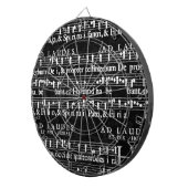 Grunge-Musiknoten Dartscheibe (Vorderseite rechts)