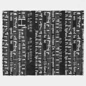 Grunge-Musiknoten-Decke Fleecedecke (Vorderseite (Horizontal))