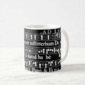 Grunge-Musiknoten Kaffeetasse (VorderseiteRechts)