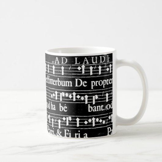 Grunge-Musiknoten Kaffeetasse (Rechts)