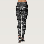 Grunge Musiknoten Leggings (Rückseite)