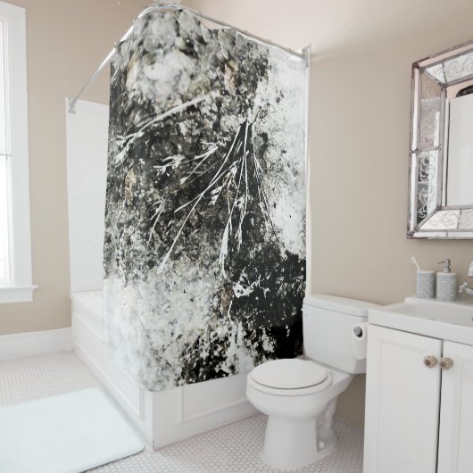 Grunge Natur getrocknete Pflanze Bio Formen neutra Duschvorhang (Beispiel)