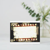 Grunge Negative Filmstreifen Postkarte (Stehend Vorderseite)