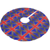 Grunge Neon Flag Baumrock Polyester Weihnachtsbaumdecke (Schrägansicht)