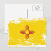 Grunge New Mexico Flag Postkarte (Vorne/Hinten)