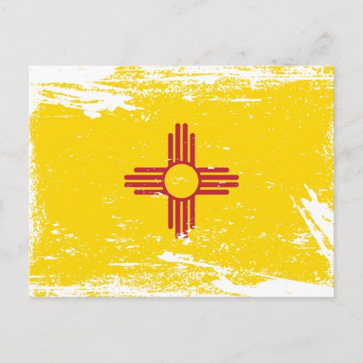 Grunge New Mexico Flag Postkarte (Vorderseite)