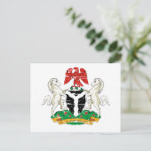 Grunge Nigeria Wappendesigns Postkarte (Stehend Vorderseite)
