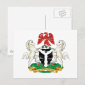 Grunge Nigeria Wappendesigns Postkarte (Vorne/Hinten)