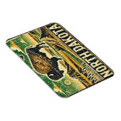 Grunge North Dakota Magnet (Rechte Seite)