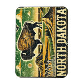 Grunge North Dakota Magnet (Vertikal)