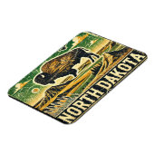 Grunge North Dakota Magnet (Linke Seite)