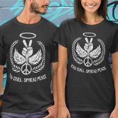 Grunge Not Frieden und Chill Black and White T-Shirt