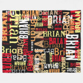 Grunge Not leidende Typografie Cool modern Fleecedecke (Vorderseite (Horizontal))