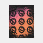 Grunge Oaster Bunny Fleecedecke (Vorderseite)