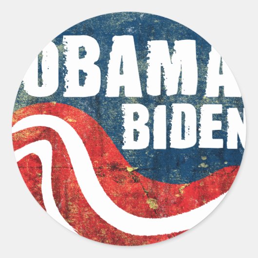 Grunge Obama Biden Sticker (Vorderseite)