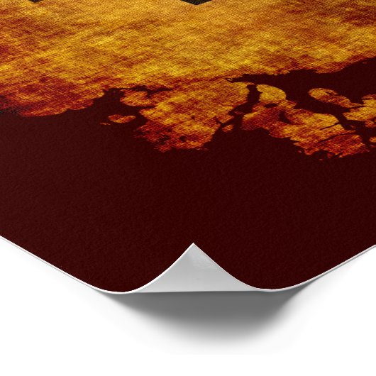 Grunge Old Style Speedometer Auto Art Poster (Ecke)