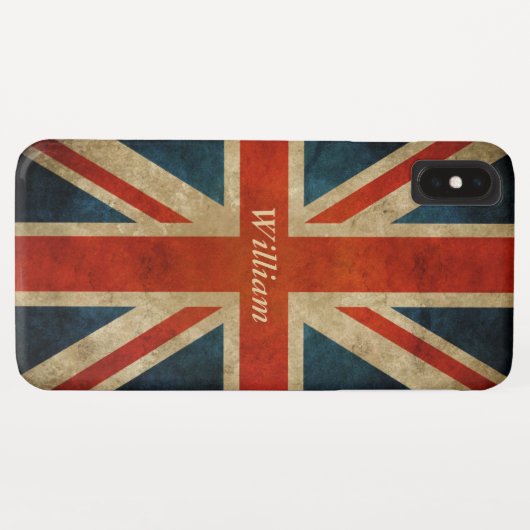 Grunge Old UK Flag - Great Britain Union Jack Case-Mate iPhone Hülle (Rückseite (Horizontal))