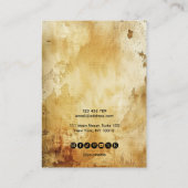 Grunge Old Wood Gold Earring Display Visitenkarte (Rückseite)