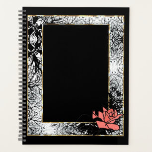 Grunge oldisch Retro Vintage Rose Korallen Blume f Planer