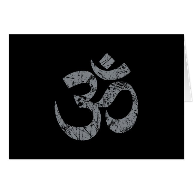 Grunge OM Symbol Spiritualität Yoga (Vorderseite (Horizontal))