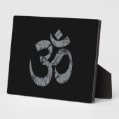Grunge OM Symbol Spiritualität Yoga Fotoplatte (Seite)