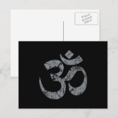 Grunge OM Symbol Spiritualität Yoga Postkarte (Vorne/Hinten)