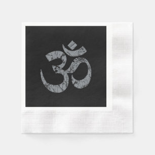 Grunge OM Symbol Spiritualität Yoga Serviette
