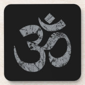 Grunge OM Symbol Spiritualität Yoga Untersetzer (Vorderseite)