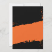 Grunge Orange Black Bar Mitzvah Einladung (Rückseite)