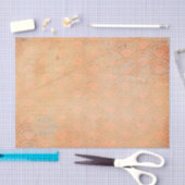 Grunge Orange Retro Art Deco Seidenpapier (Handwerk)