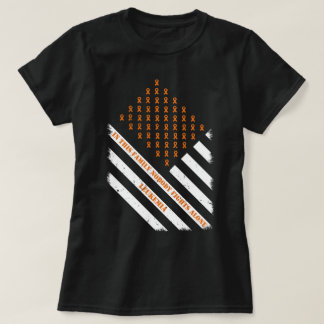 Grunge Orange Ribbons Niemand kämpft allein gegen  T-Shirt