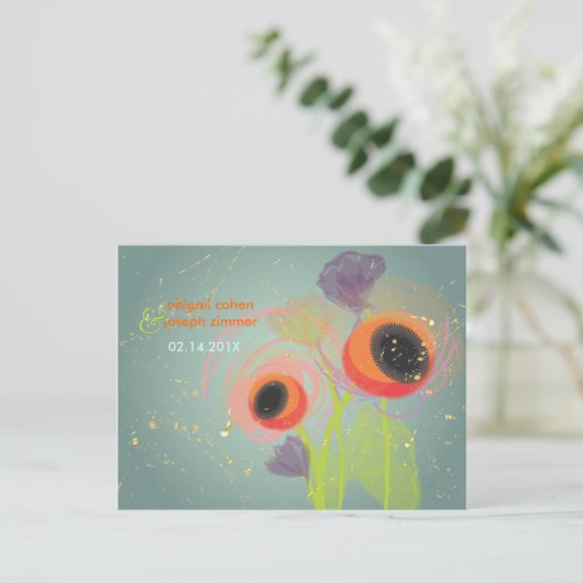 Grunge Orangenpfeife, Einladungen Postkarten (Stehend Vorderseite)