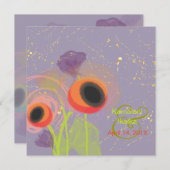 Grunge Orangenpfeife, Hintergründe hinzufügen Einladung (Vorne/Hinten)